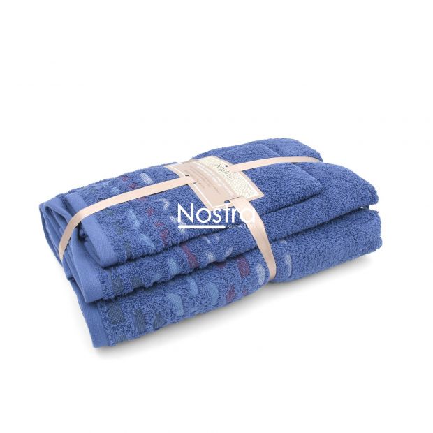 3 piece towel set T0183 T0183-PALACE BLUE 124