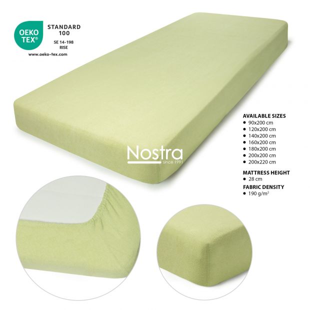 Fitted terry sheets TERRYBTL-SHADOW LIME 200x220 cm