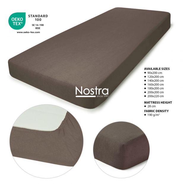 Fitted terry sheets TERRYBTL-CHOCOLATE 200x220 cm