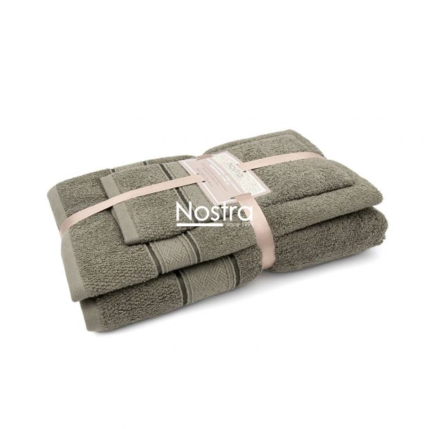 3 piece towel set T0184 T0184-BROWN 375 30x50, 50x70, 70x140 cm