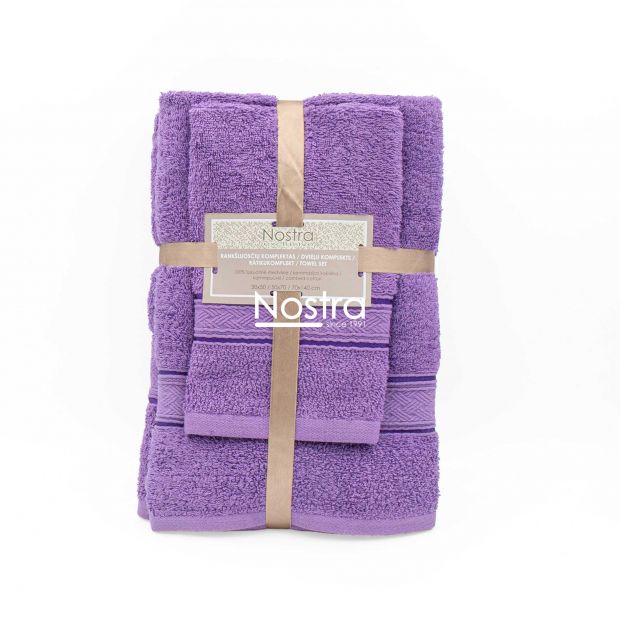 3 piece towel set T0184 T0184-VIOLET 168