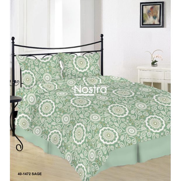 Cotton bedding set DULCE 40-1472-SAGE 200x220, 70x70 cm