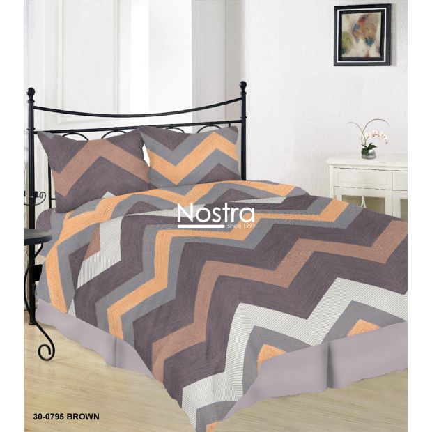 Cotton bedding set DAYLEN 30-0795-BROWN