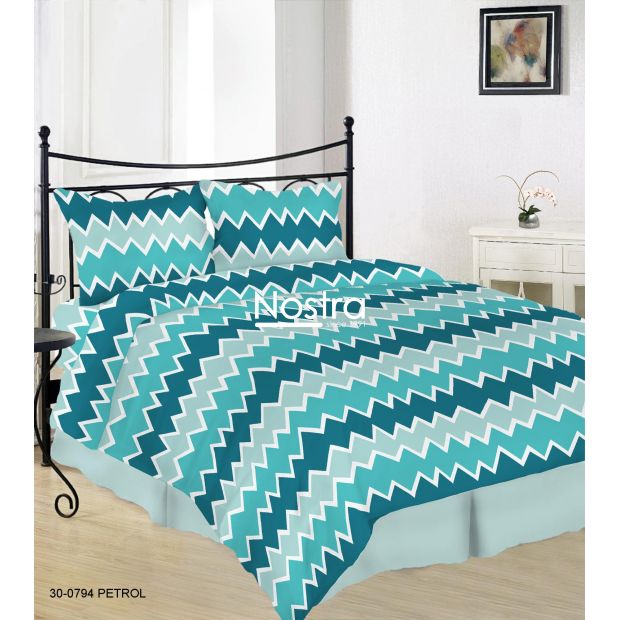 Cotton bedding set DUA 30-0794-PETROL