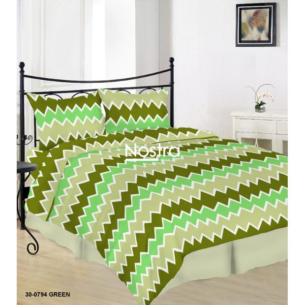 Cotton bedding set DUA 30-0794-GREEN