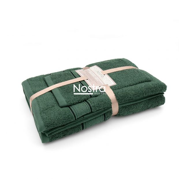 3 daļu dvieļu komplekts T0184 T0184-PINE GREEN 161