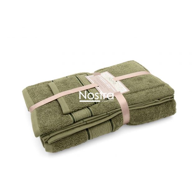 3 daļu dvieļu komplekts T0184 T0184-MOSS GREEN 399