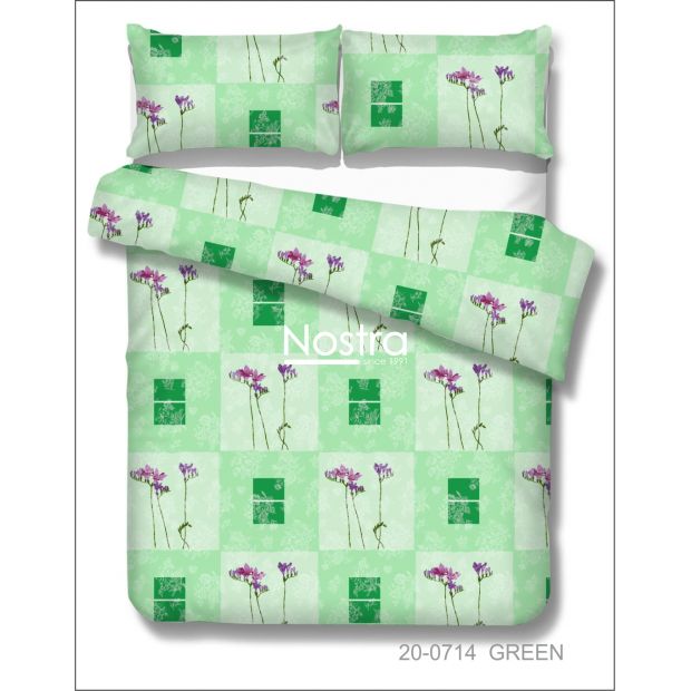 Gultas veļas komplekts ZIEDI 20-0714-GREEN 140x200, 50x70 cm