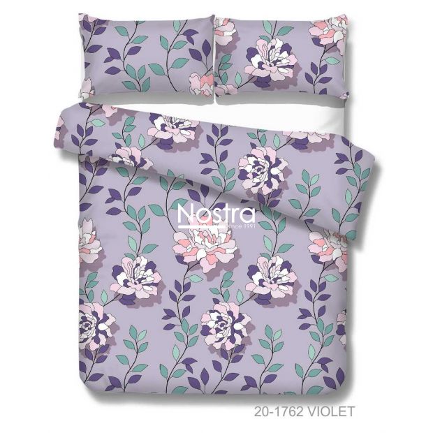 Polycotton bedding set FLOWERS 20-1762-VIOLET