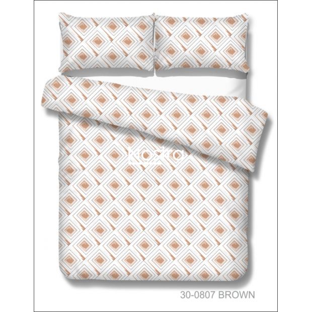 Cotton bedding set DEON 30-0807-BROWN