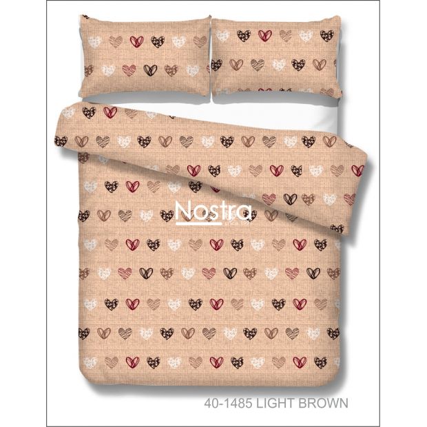 Polycotton bedding set ABSTRACT 40-1485-LIGHT BROWN