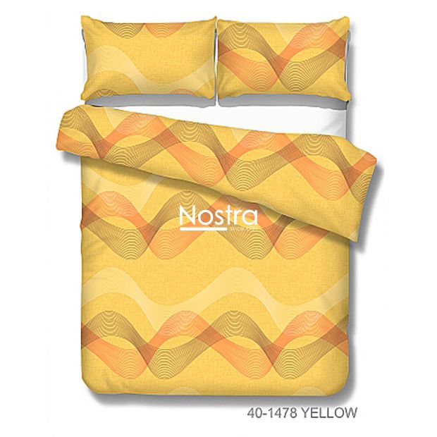 Cotton bedding set DOLLY 40-1478-YELLOW 200x220, 50x70 cm