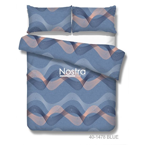 Cotton bedding set DOLLY 40-1478-BLUE 200x220, 50x70 cm