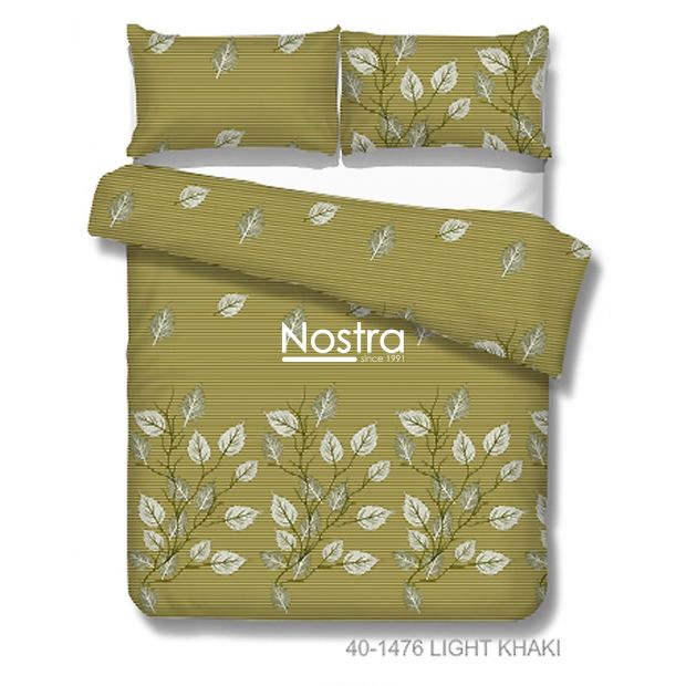 Cotton bedding set DAELYN 40-1476-LIGHT KHAKI 140x200, 50x70 cm