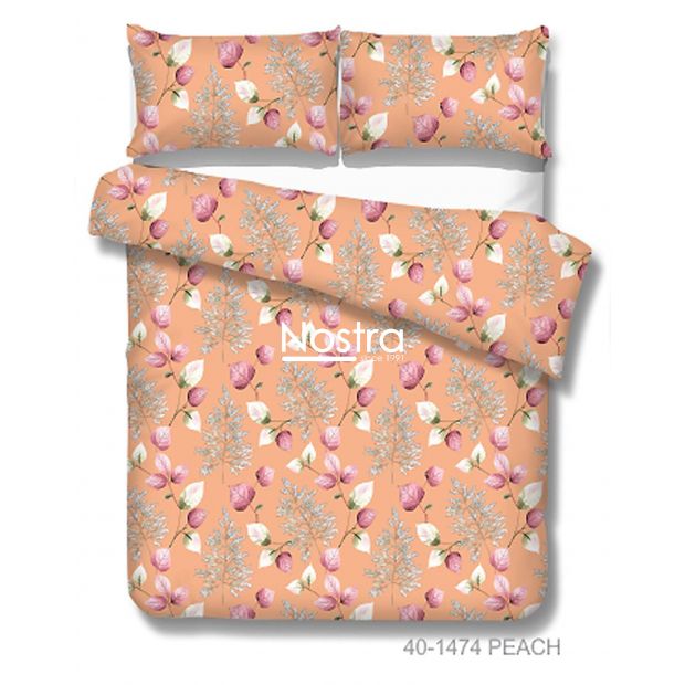 Kokvilnas gultas veļa DANIELLA 40-1474-PEACH 200x220, 70x70 cm