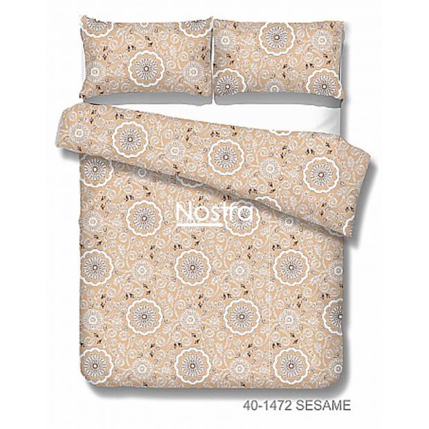 Kokvilnas gultas veļa komplekts DULCE 40-1472-SESAME 200x220, 70x70 cm