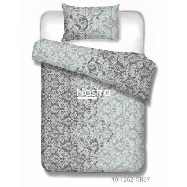 Cotton bedding set DELAINEY 40-1262-GREY 140x200, 50x70 cm