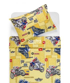 Children bedding set MOTORBIKE 10-0166-YELLOW 10-0166-YELLOW