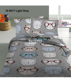 Bērnu katūna gultas veļa SMART CATS 10-0617-LIGHT GREY 10-0617-LIGHT GREY