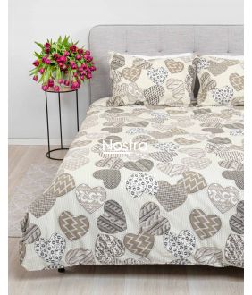 Flannel bedding set BAILEY 40-1439-BEIGE 40-1439-BEIGE