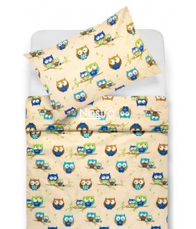 Children bedding set OWLS FAMILY 10-0074-YELLOW GREEN 10-0074-YELLOW GREEN