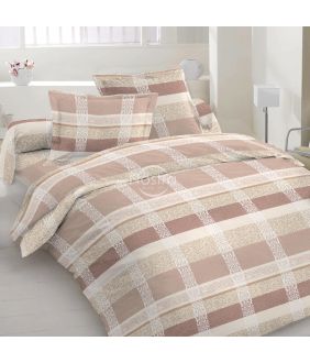 Polycotton bedding set ABSTRACT 40-0755-BEIGE
