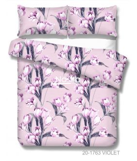 Polycotton bedding set FLOWERS 20-1763-VIOLET