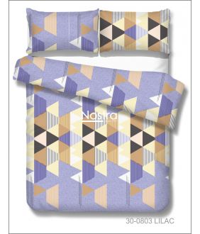 Polycotton bedding set GEOMETRY 30-0803-LILAC