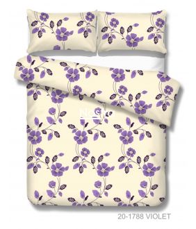 Cotton bedding set DEACON 20-1788-VIOLET 20-1788-VIOLET